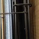 PayLessHere Small Dog Crate Kennel 24 inches Metal Dog Cage Double-Door Folding Travel Indoor Outdoor Puppy Playpen with Divider and Handle Plastic Tray,Black