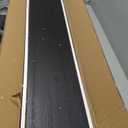 SAUMONIERES Fireplace Mantel Shelves 55 Inch Solid Wood Wall Mounted Long Floating Shelf Hollow, 55" W x 8"D x 3" H, Black