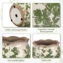 Geetery Ceramic Planter Pot 11 Inch Round Plant Pot, Vintage,Green,Large