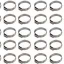 kimllier 50pcs 1 Inch Cinch Clamps, Stainless Steel Fittings Crimp Rings Pinch Clamps for Tubing Hose Fitting Connections 25.4-28.5mm