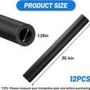 UNIFAMILY 12PCS Rubber Trampoline Pole Covers, 1.26 Inch Diameter Trampoline Replacement Poles, Protective Trampoline Pole Rubber Sleeves for Safe Protection Trampoline Accessories