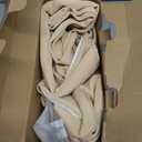 MIULEE Back Tab Beige Curtains 84 Inch Length 2 Panels Set for Living Room Bedroom, Cream Rod Pocket/Pinch Pleated Light Blocking Thermal Insulated Room Darkening Blackout Curtains 84 Inches Long