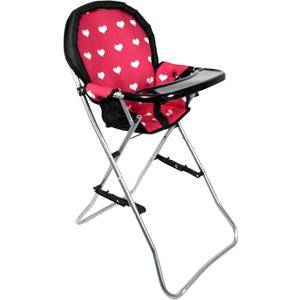 Foldable Baby Doll High Chair, Baby Doll Accessories, Dolls & Accessories Highchair Stuff for 18 Inch Doll, Doll High Chair Toy Set for Toddlers 3 Year Old Girls, 5+ Year Old Girl Doll Furniture Toys