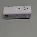 USB Multi Plug Outlet Extender - YISHU Surge Protector with Rotating Plug, 6 AC Plug Extender with 3 USB Ports, 3-Sided Swivel Power Strip Best Ideal Stocking Stuffers for Adults (White)