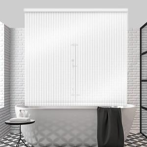 Replacement Shower Curtain for Bathroom. Replacement Curtain only (White Stripe)
