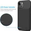 Battery Case for iPhone 13 Mini, Enhanced 6500mAh Ultra Thin Portable Protective Power Smart Charging Case Compatible with iPhone 13 Mini (5.4 inch) Rechargeable Extended Battery Charger Case (Black)