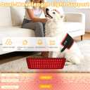 Pets Red Light Therapy Belt, LED Infrared Light Therapy for Dogs and Cats with 80 LEDs 660nm and 850nm Red,Wearable Device for Pain Relief Arthritis Joint & Muscle Recovery (13.8 x 5.9 in) (Black)