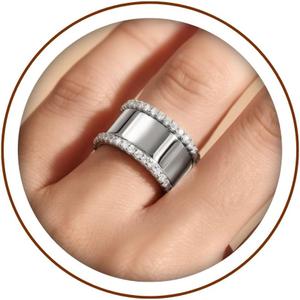 3-Pack Stacking Rings for Oura Ring Gen 3 & Gen 4  18K Gold & Silver CZ Simulated Diamond Bands, Stackable Smart Ring Companions for Women & Men  Ideal Jewelry Gift Set (10)