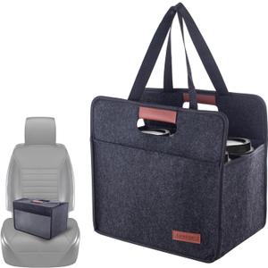Foyego 6 Cup Drink Carrier with Handle, Reusable Insulated Drink Caddy Drink Holder for Car, Folding Portable Coffee Cup Holder Bag for Travel and Delivery