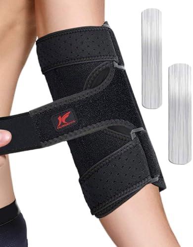 Hurmoya Elbow Brace Comfortable Night Elbow Sleep Support, Tendonitis, Relief for Men and Women, 2 Removable Metal Splints for Cubital Tunnel Syndrome