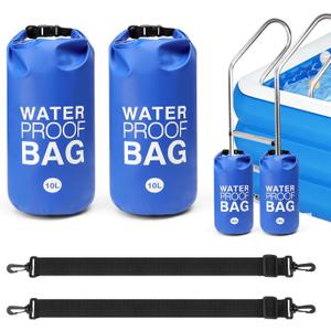 2Pcs Universal Pool Step Weights, Swimming Pool Ladder Weights for Above Ground Pools, 10L 500D PVC Pool Stair Weights, Waterproof Sand Bags with Handle for Pool Ladder Steps