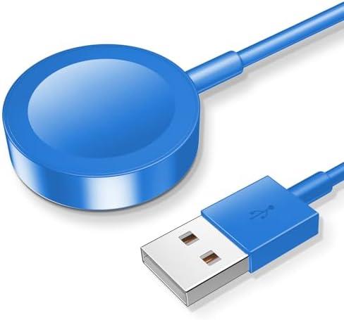 𝟐𝟎𝟐𝟓 𝐔𝐩𝐠𝐫𝐚𝐝𝐞𝐝 for Apple Watch Charger Magnetic Fast Charging Cable [Portable] Magnetic Wireless Charging Compatible with iWatch Series Ultra/ 10/ 9/ 8/ 7/ 6/ SE/ 5/ 4/ 3/ 2-[3.3FT] Blue