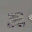 The Ten Commandments Acrylic Plaque, Bible Verse Inspirational Wall Art, Exodus 20:3-17 Scripture Home Decor, Christian Gift Floral Decor, Religious Keepsake Gift for Home, Office & Church,XXD103