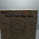 Cumrige Self Cleaning Litter Box, Large Capacity Automatic Cat Litter Box Self Cleaning for Cats, App Control,Safety Protection, 2 Roll Garbage Bags,White & Grey