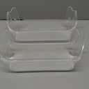 AMI PARTS 240363702 14.3in(L)4.2in(W)5.5in(H) Clear Refrigerator Door Bin Side Shelf for Frigi-daire, Ken-more Refrigerator - Replaces 240363704, 240363705, 240363708, AP2116106, PS430207 (2 Pack)