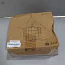 Kingsyard Recycled Plastic Double Suet Feeder with Rainproof Roof & Perch, Cage Suet Bird Feeders for Outdoors Hanging, Great for Woodpecker, Chickadee, Nuthatch (Green)