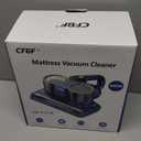 Mattress Vacuum Cleaner, Bed Vacuum Cleaner with 16Kpa Suction 253.7nm UV-C Light, Ultrasonic & High Heating, 500W Powerful Double-Cup Handheld Vacuums for Bed, Sofa, Couch, Crib, 16.4FT Corded (Blue & Gold)