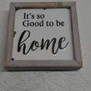 8" X 8" Wooden Home Sign Wall Decor Rustic Embossed Retro Metal and Wood Framed Sign Modern Farmhouse Wall Hanging Art Family Sign Home Dcor, Its so Good to be home