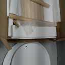 LIWSHWZ Solid Wood Coat Rack Freestanding,Coat Hanger Stand with 3 Shelves and 9 Hooks,Hall Tree for Bedroom, Entryway, Livingroom, Coat Hanger Stand for Coats, Scarves, Handbags