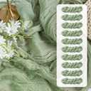 FEXIA 10 Pack Sage Green Table Runner 35x120 Inches for Baby Shower Decoration Gauze Table Runner for Wedding Party First Communion Centerpiece Engagement Bridal Shower Boho Decoration (Sage Green)