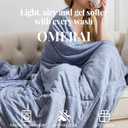 OMERAI Cooling Comforter King Size, Double-Sided Cooling Blanket for King Size Bed, Lightweight, Breathable, Soft Summer Comforter for Hot Sleepers, Q-Max 0.45, Blue, 90"x 108"