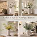 DomeStar Tall Ceramic Flower Vase, 11 Inch Wabi-Sabi Stone Texture, Beige