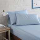 Nautica - Twin/Twin XL Bed Sheets, Deep Pocket Fitted Sheet and Pillowcase Set, Casual Bedding Set, Dorm Essentials (Herringbone Coastal Blue)