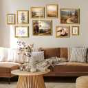 TWING 11x14 Picture Frame,Display Pictures 8x10 with Mat or 11x14 Without Mat,Ornate Picture Frames for Wall Mounting or Table Display,Rustic Gold,1 Pack