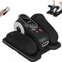 Under Desk Elliptic Leg Exercise Machine, 12 Speed Adjustment, Forward and Backward Movement, Suitable for Elderly Leg Exercise Oval Machine Seniors Oval Foot Pedal Machine (Black)