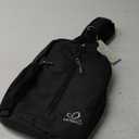WATERFLY Crossbody Sling Backpack Sling Bag Travel Hiking Chest Bag Daypack (Black)