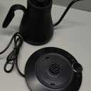 INTASTING Gooseneck Electric Kettle with ±1℉ Temperature Control for Pour Over Coffee & Tea, Quick Heating, BPAFree Stainless Steel, Builtin Brew Timer, 1500W/0.9L (Black Walnut)