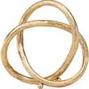 Danya B. Gold Eternal Loop Metal Art Abstract Sculpture. This Unique Accent Piece Symbolizes an Unending Cycle of Life. Perfect for Wedding, Anniversary, Home or Office Decor