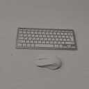 TECKNET Wireless Keyboard and Mouse Combo, Mini Cordless Computer Keyboard and Mouse Set 2.4GHz, Silent Adjustable 1600 DPI, Quiet Click, Lag-Free for Computer, Laptop, PC, Windows, Mac, Chrome OS(SS) (Silver White)