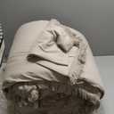 Andency Oversized King Comforter Set with Sheets 120x120 Beige - 7 Pieces Boho Tassel Bed in a Bag Soft Lightweight Bedding Sets, Fringe Bed Set with Comforter, Sheets, Pillowcases & Shams