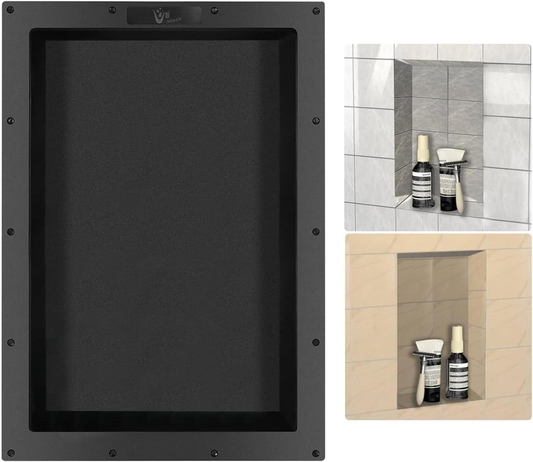 Uni-Green Ready Tile Shower Niche Shelf 17"X25"X4"Inside 14"X22" - - Water and Leak Proof Large Wall Niche Insert
