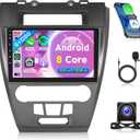 8 Core 6G+128G for Ford Fusion Mondeo Mustang 2009-2012 Android Car Stereo Wireless Carplay Android Auto, Rimoody 10.1 Inch Touch Screen Car Radio GPS DSP Bluetooth FM WiFi Mirror Link Backup Camera