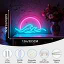 Sunset Neon Sign for Wall Decor Light Up Business Led Sign Birthday Party Gifts Led Decorative Night Signs Room Decorations Christmas Party Gifts for Friend Family Home Living Room Bedroom