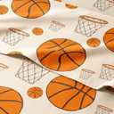 CGK Unlimited Kids Basketball Full 4 Piece Sheet Set - Boys, Girls, Teens, Toddler - Easy Fit with Deep Pockets - Soft, Cooling & Breathable Sheets - Cute, Cozy, Fade & Wrinkle Free - Machine Washable