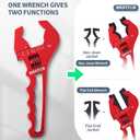 Non-Marring AN Fittings Wrench Adjustable Aluminum AN Wrench For 3AN-12AN Hose End Fittings With Replaceable Hex Type & Flat Type Jaw Clamps To Prevent Scratches on AN Fittings, Red.