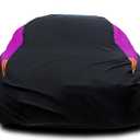 MORNYRAY Waterproof Car Cover All Weather Snowproof UV Protection Windproof Outdoor Full car Cover, Universal Fit for Sedan (Fit Sedan Length 194-206 inch, Purple)