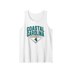 Coastal Carolina Chanticleers Baseball Bullpen White Tank Top S
