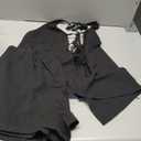 SHENHE Women's Linen Short Sets 2 Piece Y2K Outfits Backless Tie Front Halter Top and Shorts Set Black Large