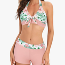 Century Star Women Two Piece Swimsuit Athletic Bathing Suits for Women Ruffled Tummy Control High Waisted Swimsuits M