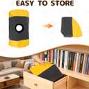 Activity Play Cat Mat, Play Bag for Cat with 4 Holes, Durable Play Rug for Cats, Collapsible Fun Interactive Training Toys Mat for Cats Diameter 16 in, Length 24 in