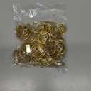 40 Pack Metal Curtain Rings with Clips, Curtain Clip Rings Hooks for Hanging Drapery Drapes Bows, Curtain Rod Rings 1.5 inch Interior Diameter, Gold