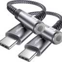 JSAUX 2-Pack USB Type C to 3.5mm Female Headphone Jack Adapter, USB C to Aux Audio Dongle Cable Cord Compatible with iPhone 15 Pro Max/15 Pro/15 Plus/15, Samsung Galaxy S23/S22, iPad Pro, Pixel -Grey