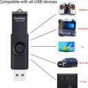 64GB USB Flash Drives, USB Stick, Thumb Drive Rotated Design, Memory Stick with LED Light for External Storage and Backup Data, Jump Drive, 3 Pack 64GB (3 Colors: Black Red Blue)