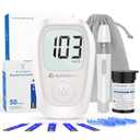 Glucoracy G-425 Blood Glucose Monitor Kit, Blood Sugar Test Kit with Lancing Device, 50 Test Strips and 50 Lancets, Glucose Meter for Home Use, Diabetes Home Testing Kit, (Test strips Expire: 04/05/27,  Glucose Monitor: Expire on 02/17/30)