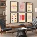 6pcs Mental Health Posters,Wall Art with Inspirational and Motivational Quotes - Ideal for Office Workers',Therapists',School Counselors' Offices and Home Study Rooms to Relieve Anxiety and Promote Positivity,Unframed.(8*10)