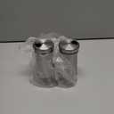 HOME EC Original Salt and Pepper Shakers Set with Adjustable Pour Holes - Glass and Stainless Steel Salt Shaker and Pepper Shaker - Farmhouse Spice Dispenser For Salts, Ground Beppercorn and Spices (2pk, Silver)